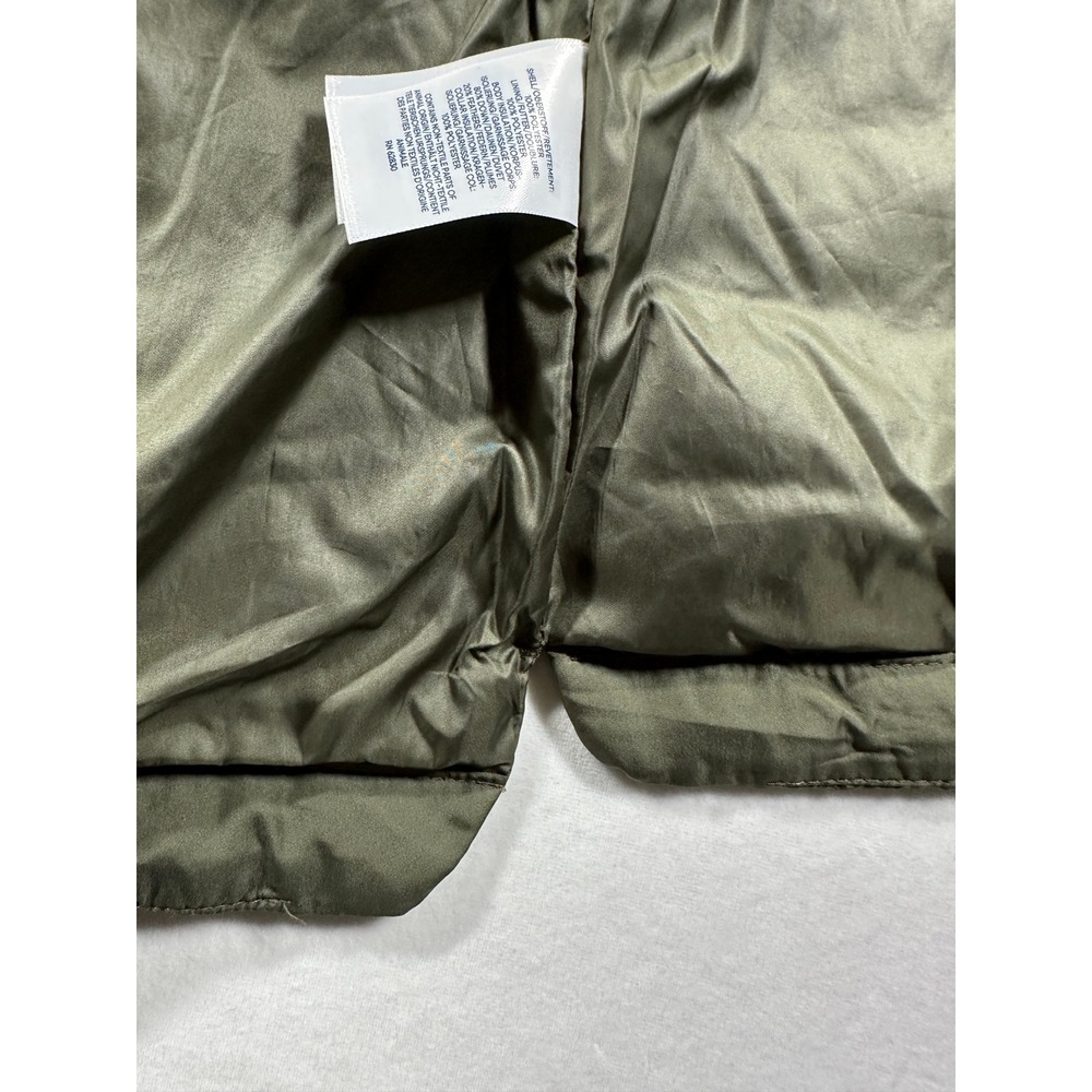 Lands End Down Fill Puffer Vest Womens Sz M (10-12) Sage Green Quilted Full Zip - Picture 6 of 11
